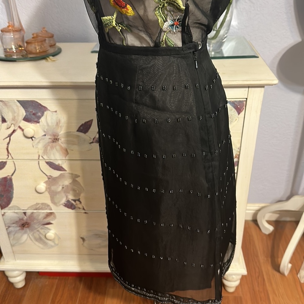 J Crew Beaded Silk Skirt